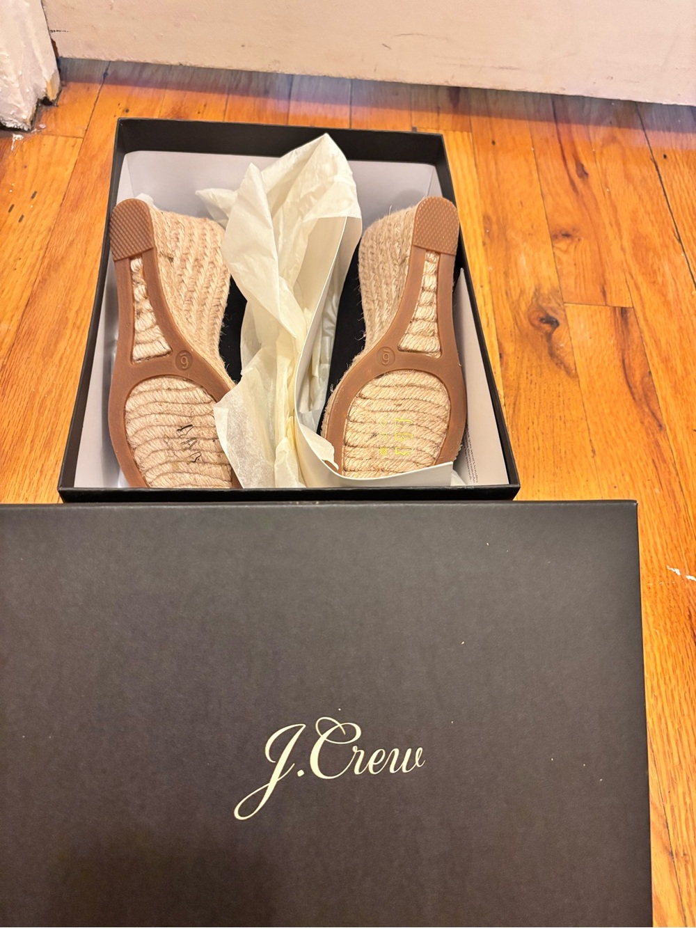 J. Crew Natural Raffia Espadrille Wedges